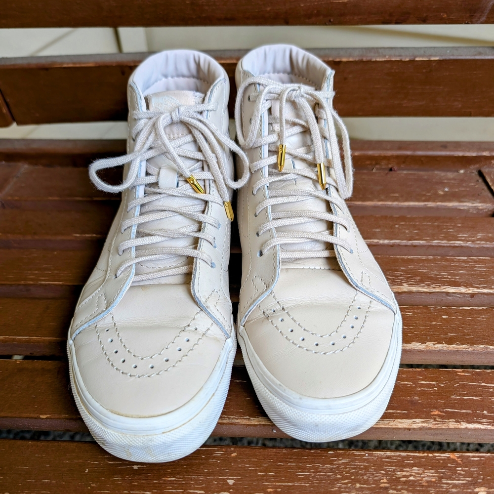 Vans Women's Cream High-Top Sneakers